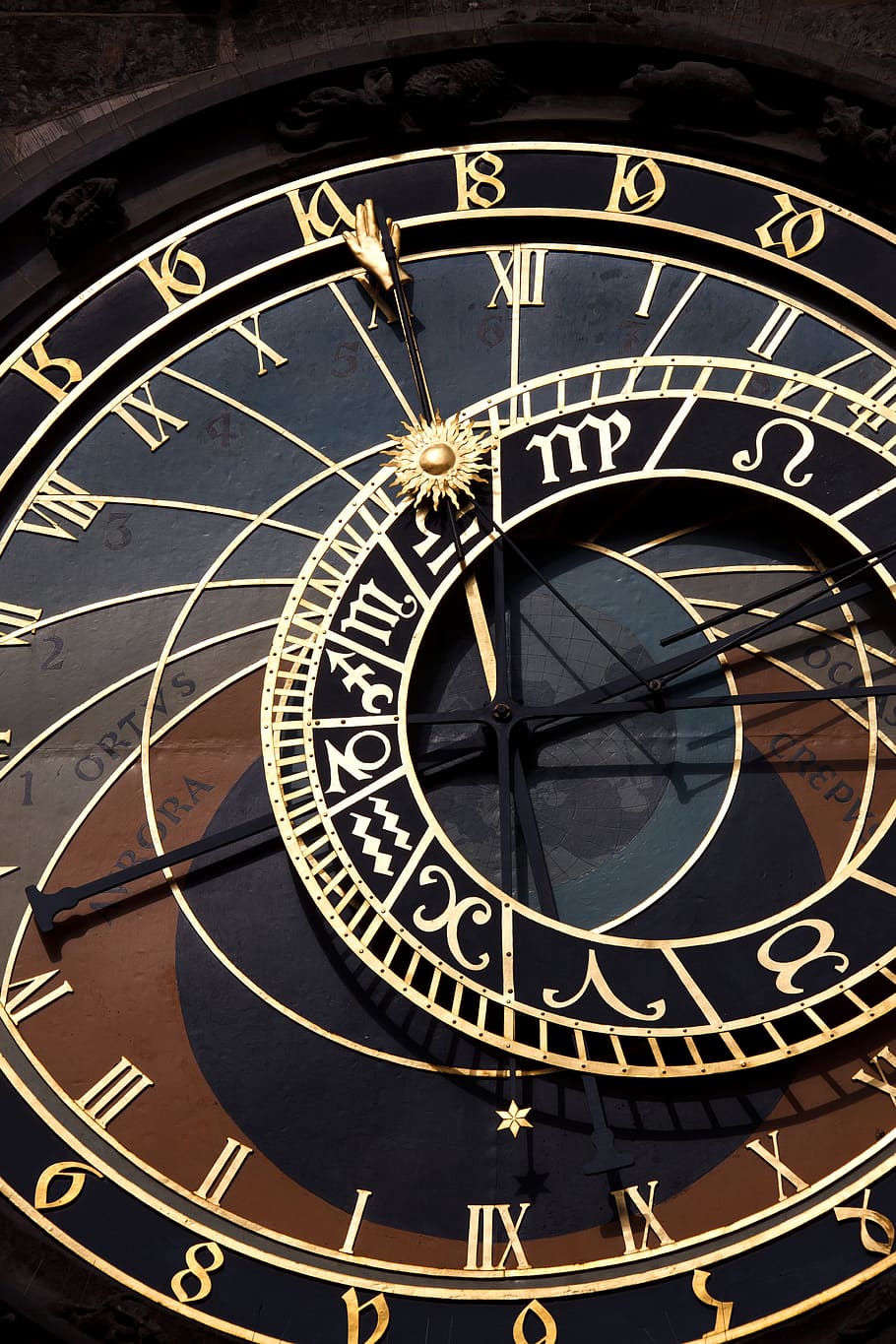 round black analog clock, ancient, antique, architecture, astronomical, HD wallpaper