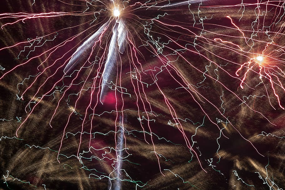Night, Fireworks, Show, no people, close-up, outdoors, illuminated HD wallpaper