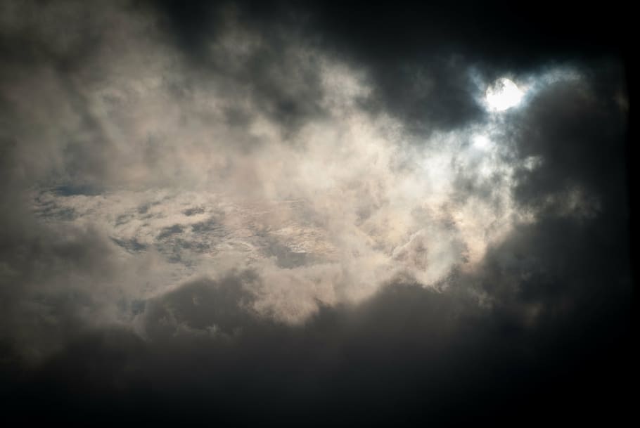 sky, clouds, sunset, cloud - sky, cloudscape, dark, dramatic sky HD wallpaper