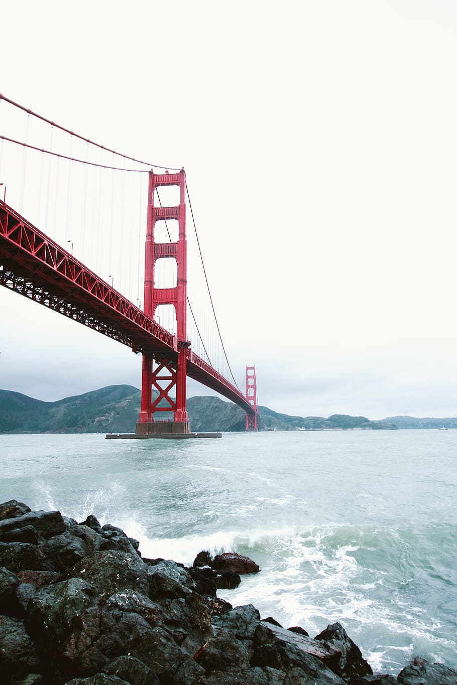 architecture, bay, beach, bridge, connection, daylight, golden gate bridge HD wallpaper