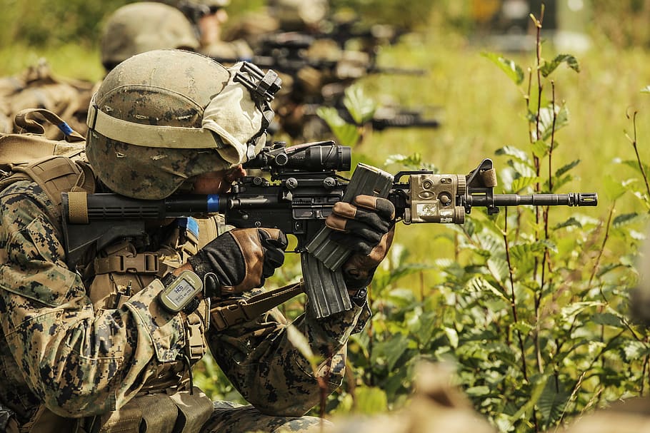 marines, usmc, training, exercise, rifle, carbine, weapon, gun HD wallpaper