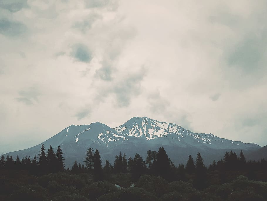 Mountain, View, Peak, Summit, Rock, Top, high, trees, scenic HD wallpaper
