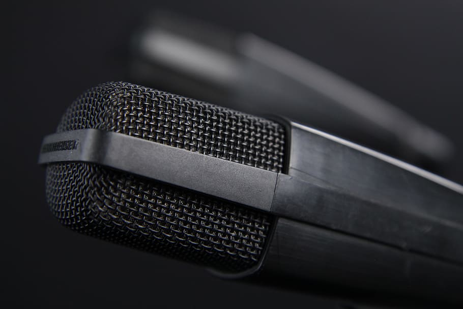 shallow focus photo of black microphone, broadcast, radio, audio, HD wallpaper