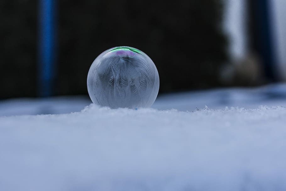 Frozen, Soap Bubbles, Winter, frozen bubble, cold, wintry, eiskristalle HD wallpaper