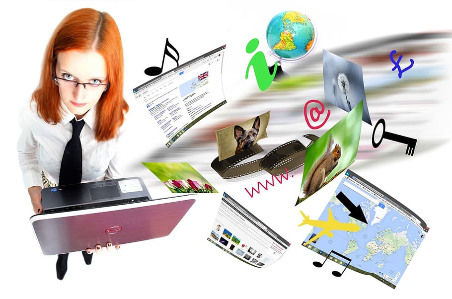 internet, laptop, video, network, page, email, data, building HD wallpaper