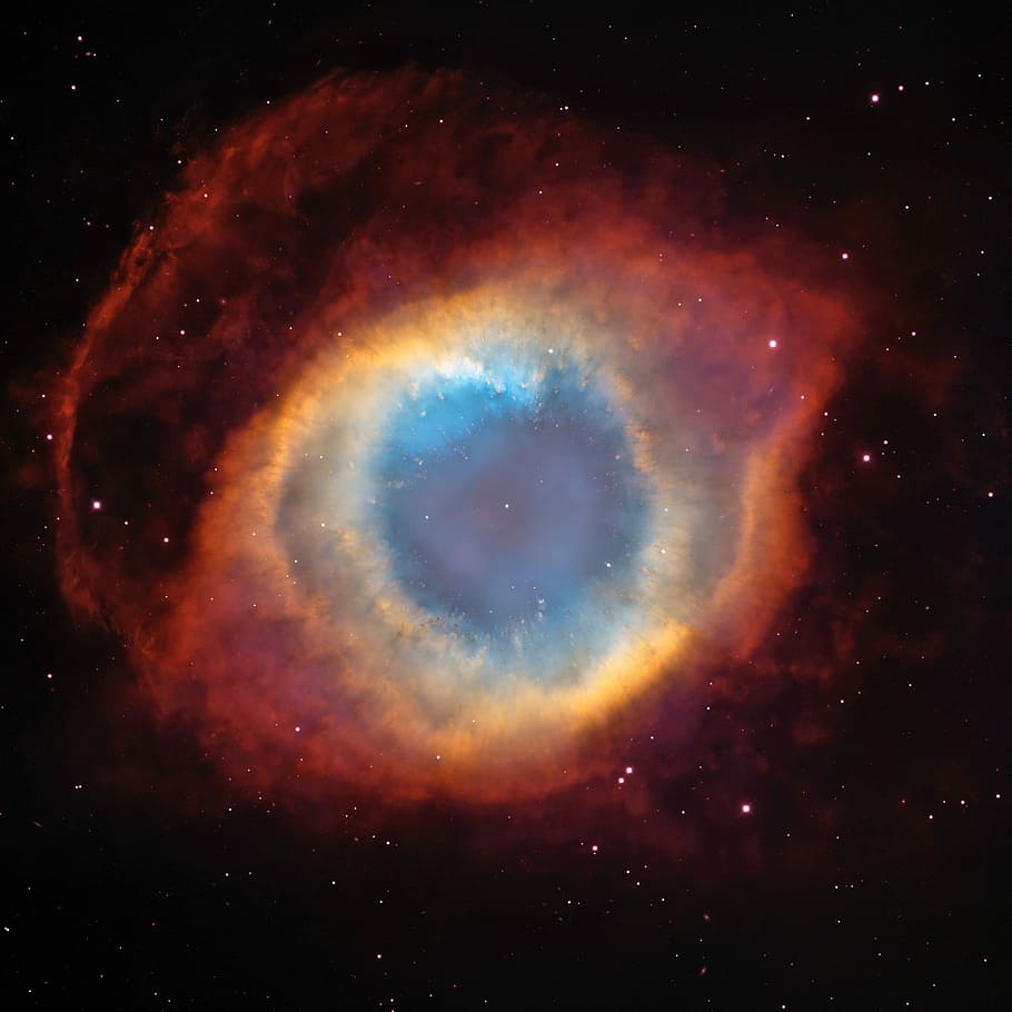 Helix Nebula, astrophotography, deep space, hubble, public domain