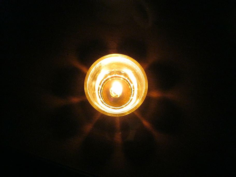 cup, candlelight, shadow, glowing, shiny, illuminated, electricity HD wallpaper