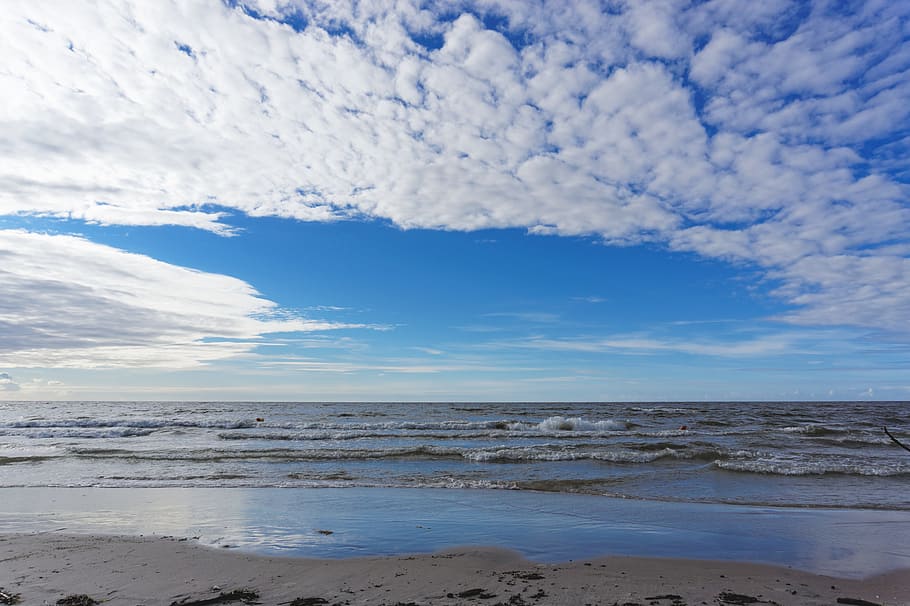 Sea, Clouds, Waves, Holidays, the waves, sky, view, the baltic sea HD wallpaper