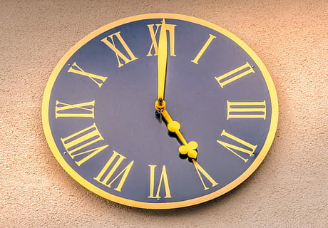 clock, time, five, pointer, time indicating, time of, dial HD wallpaper