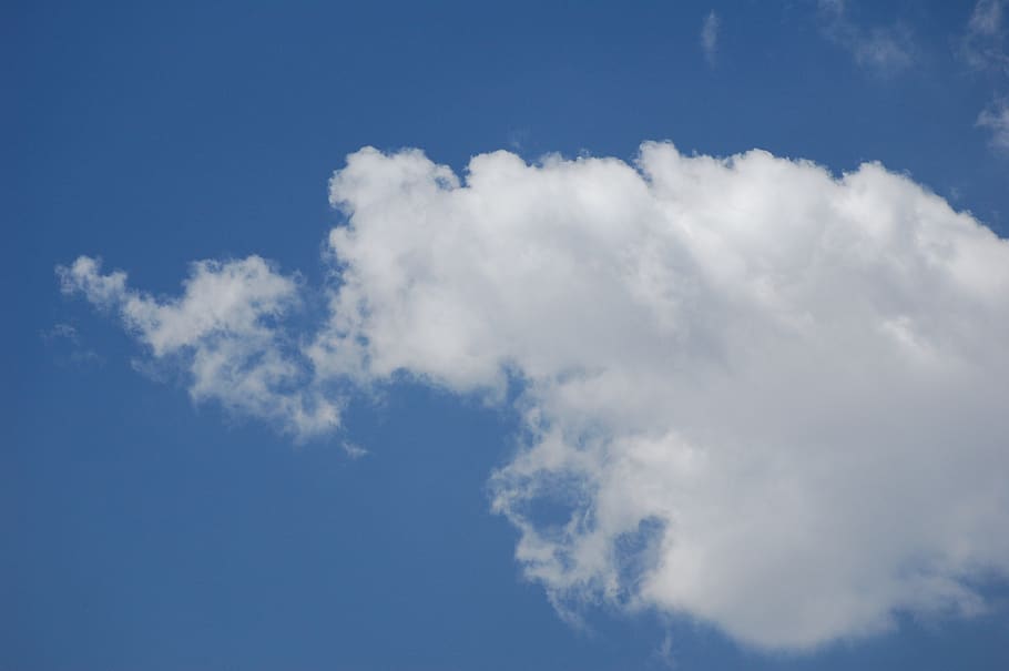 sky, cloud, blue, outdoors, fluffy, cloudscape, cloud - sky HD wallpaper
