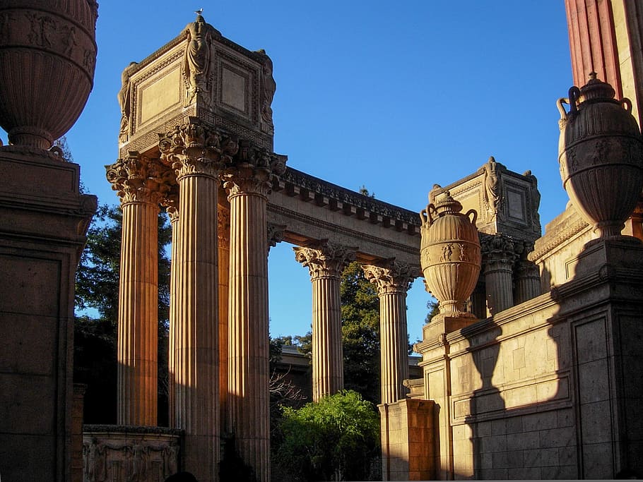 San Francisco, Column, park, architecture, outside, city, sunshine HD wallpaper