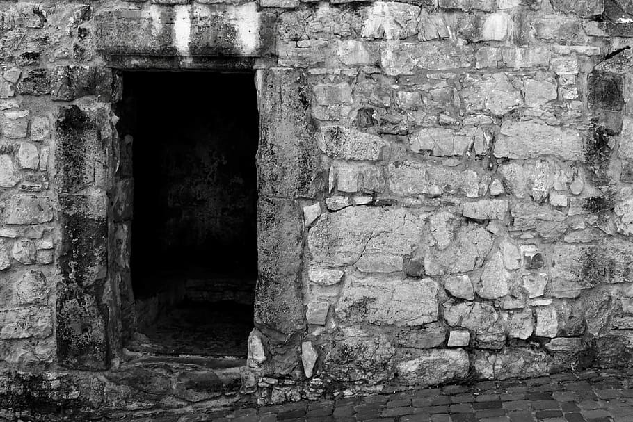 stone, old, wall, architecture, antiquity, leave, darkness HD wallpaper