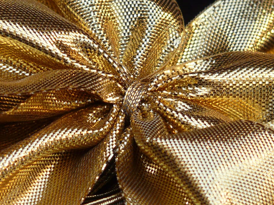 Loop, Pack, Gold, gift tape, ornament, decoration, backgrounds HD wallpaper