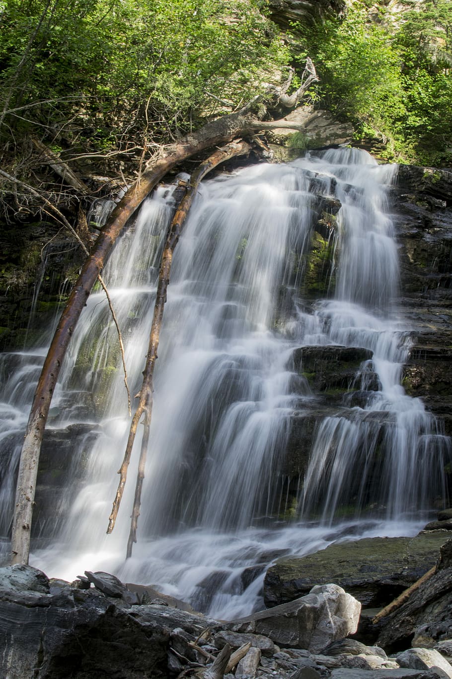 waterfalls timelapse photography, Water, Fall, Flow, Smooth, clear, HD wallpaper