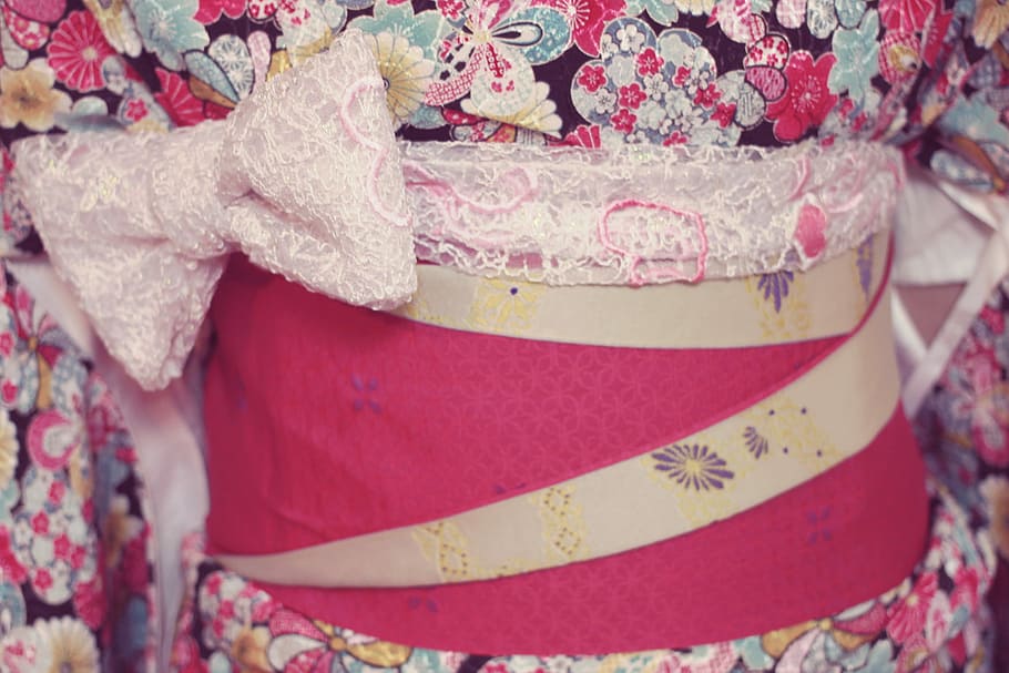 pink floral textile, cultures, women, fashion, clothing, pink color HD wallpaper