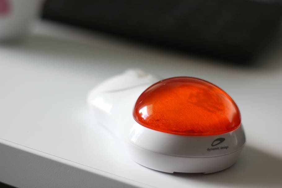 mouse, button, red, computer, ergonomics, office, indoors, no people, HD wallpaper