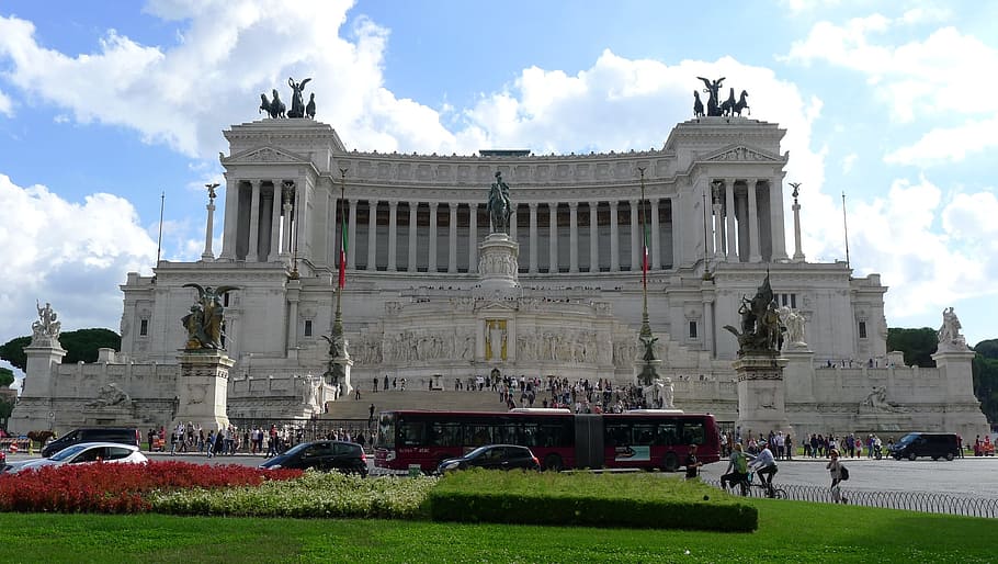 Italia, Rome, Monument, architecture, building exterior, grass HD wallpaper