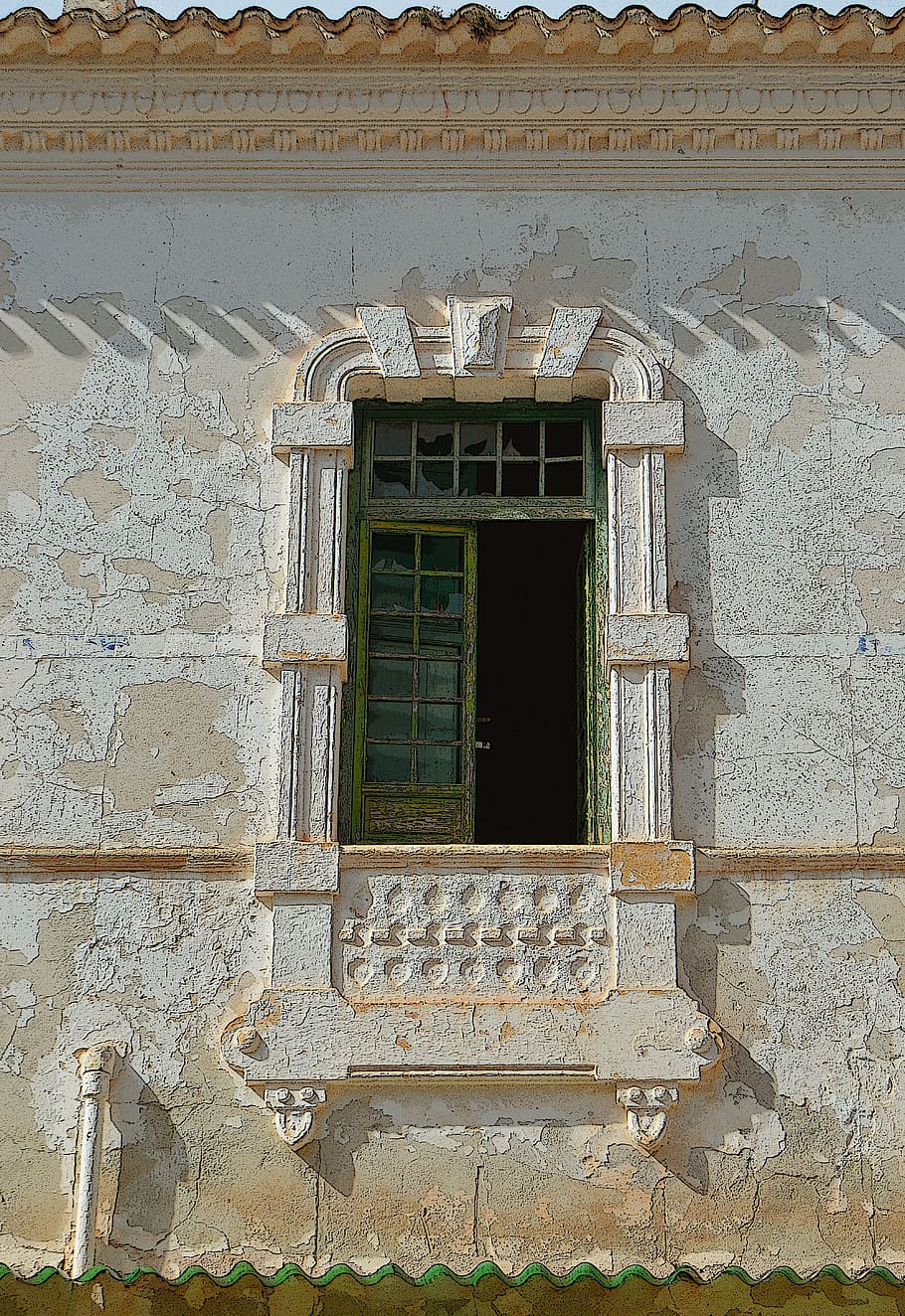 old window, balcony old, abandoned, architecture, built structure HD wallpaper