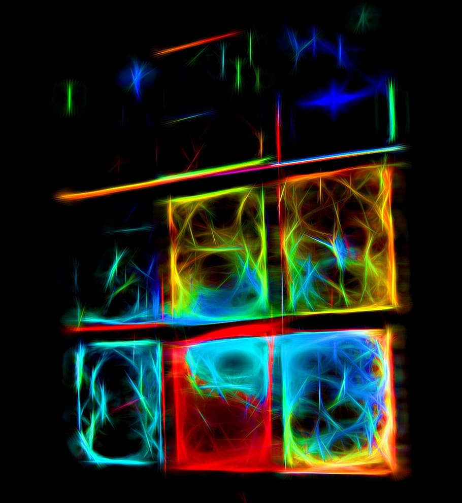 multicolored light effect decor, abstract, neon, background HD wallpaper