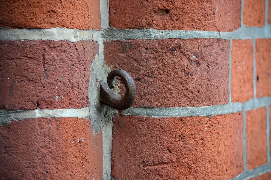 architecture, wall, hook, historically, hamburg, brick, close-up HD wallpaper