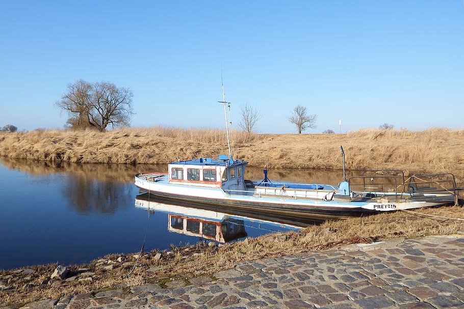 ferry, ship, landscape, river, old, historically, prettin, water HD wallpaper