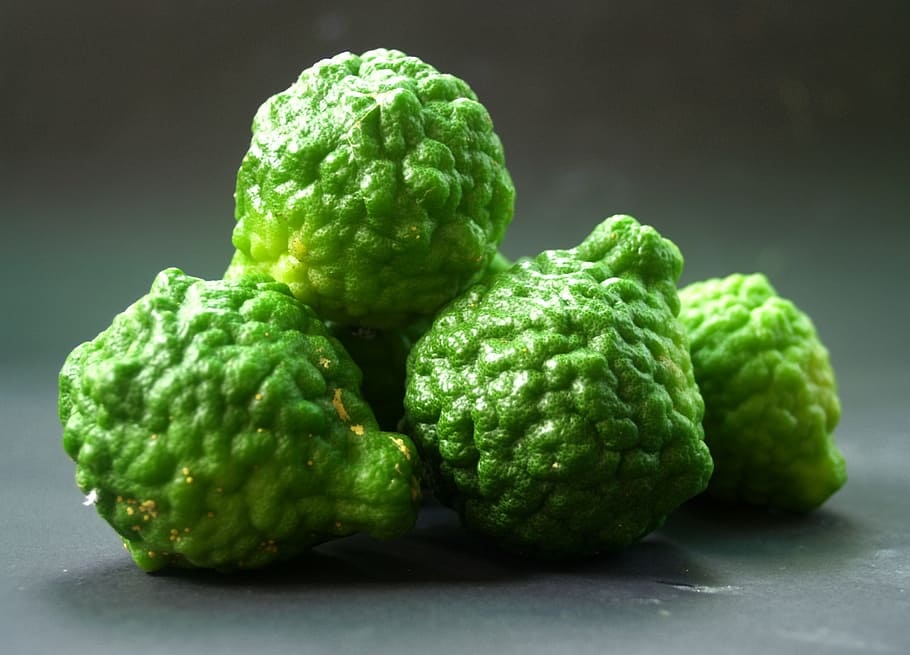 bergamot, fruit, leaf, isolated, thailand, rough, lemon, natural HD wallpaper