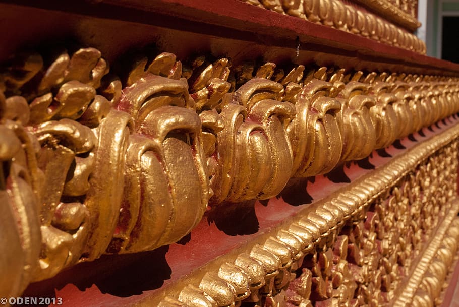 temple, gold, architecture, ancient, royal, cambodia, siem reap HD wallpaper
