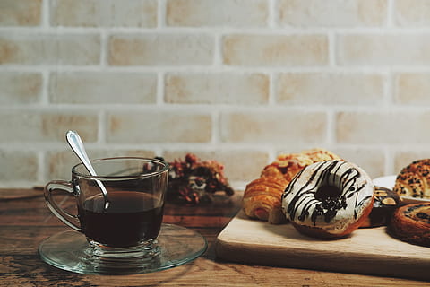 bakery, coffee, cafe, food, sweet, restaurant, breakfast, cup HD wallpaper