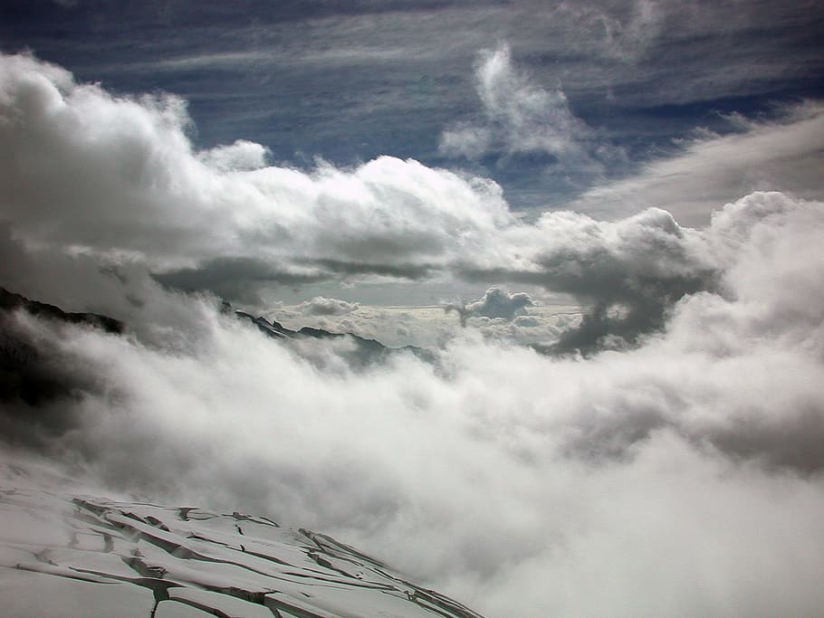 sky, cloud, landscape, nature, storm, cloudscape, mountains HD wallpaper