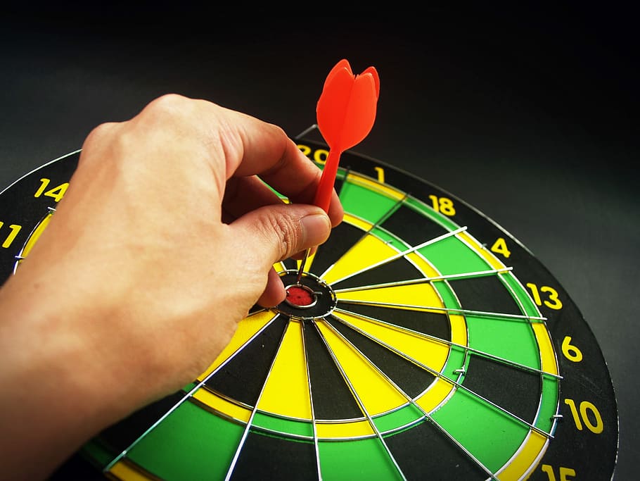 Target, Goal, Dartboard, Aim, aiming, focus, arrow, skill, closeup, HD wallpaper