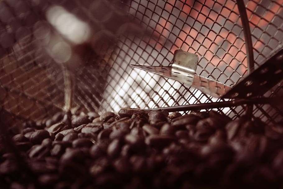abstract, blur, coffee beans, dark, drink, energy, food, indoors HD wallpaper