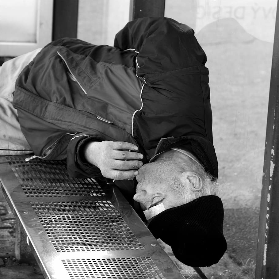 homeless, man, sleeping, drunk, social, people, society, problems HD wallpaper