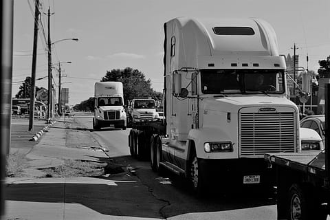 trailer truck, engine, grill, transport, transportation, car HD wallpaper