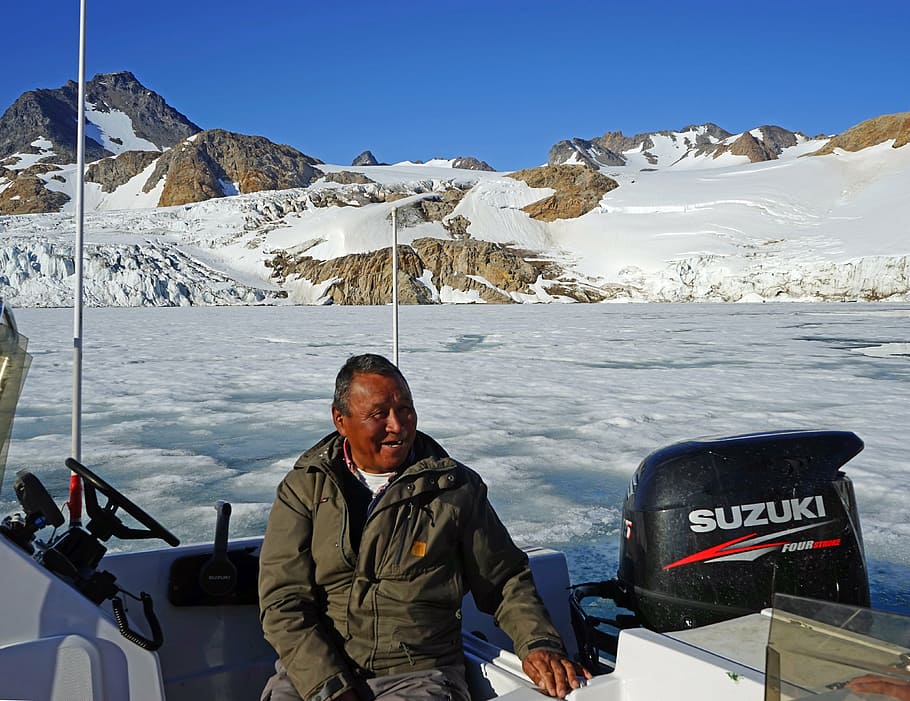 greenlanders, inuit, boot, glacier, smile, joy, joy of life HD wallpaper