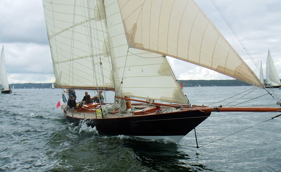 Sailboat, Brest, former, transportation, nautical vessel, bridge - man made structure HD wallpaper