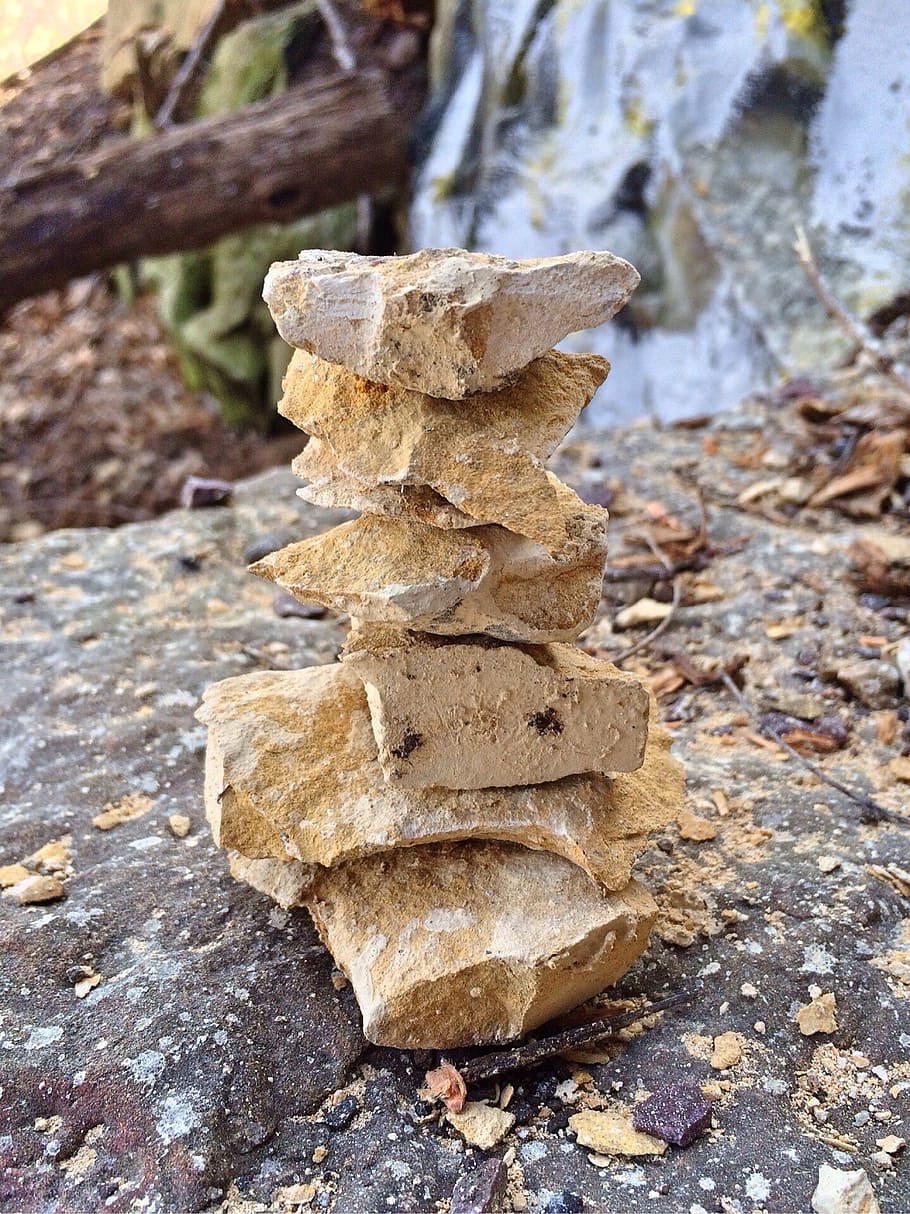 stacked stones, rocks, balance, nature, solid, no people, day HD wallpaper