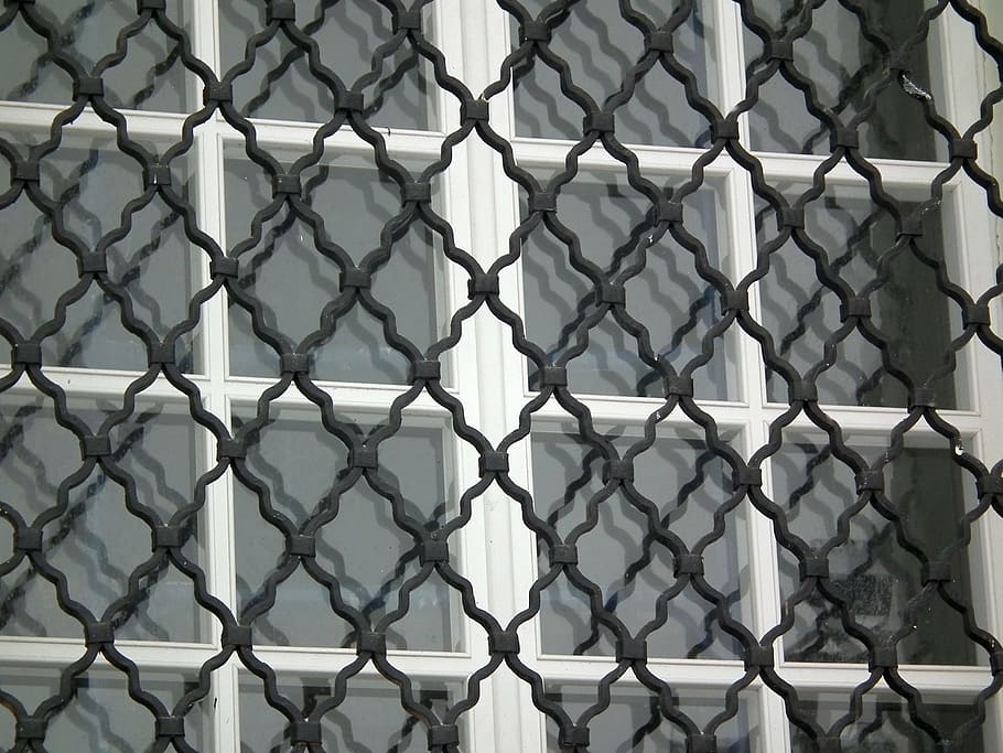 window, grille, glass, building, architecture, city, the façade of the, HD wallpaper