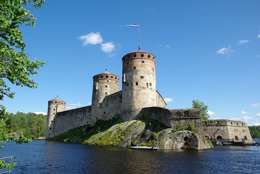 HD wallpaper: gray castle and body of water during daytime, finland,  savonlinna | Wallpaper Flare