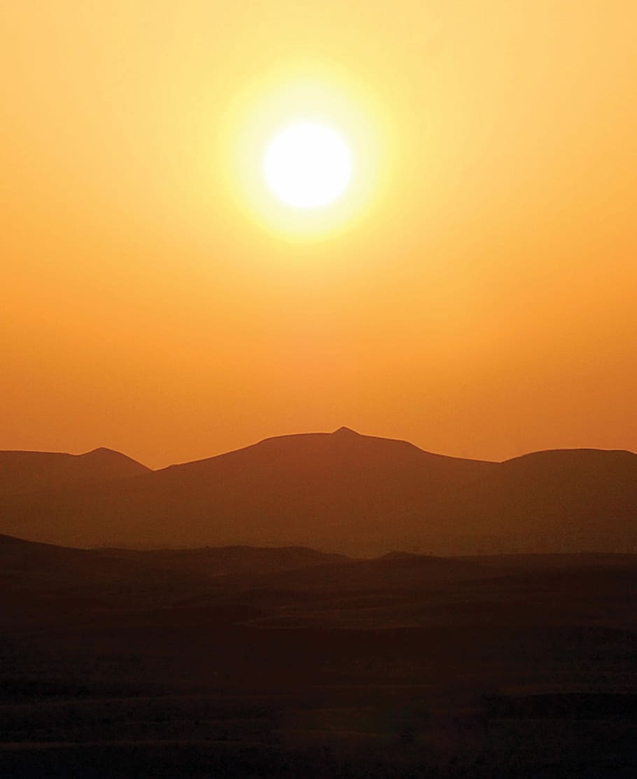Sun, Sunset, Nature, Orange, Color, yellow, sky, horizon, scenic HD wallpaper