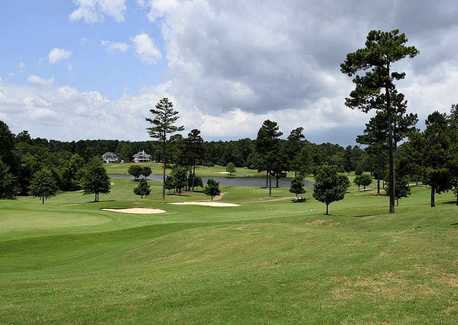 golf, grass, course, fairway, putt, tee, golfer, hole, nature HD wallpaper