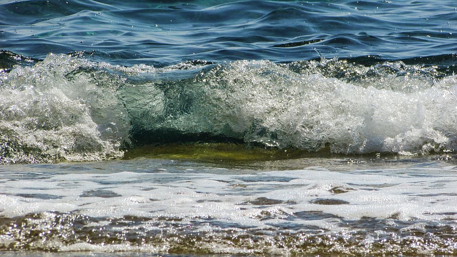 wave, bubbles, foam, spray, energy, water, splash, liquid, sea HD wallpaper