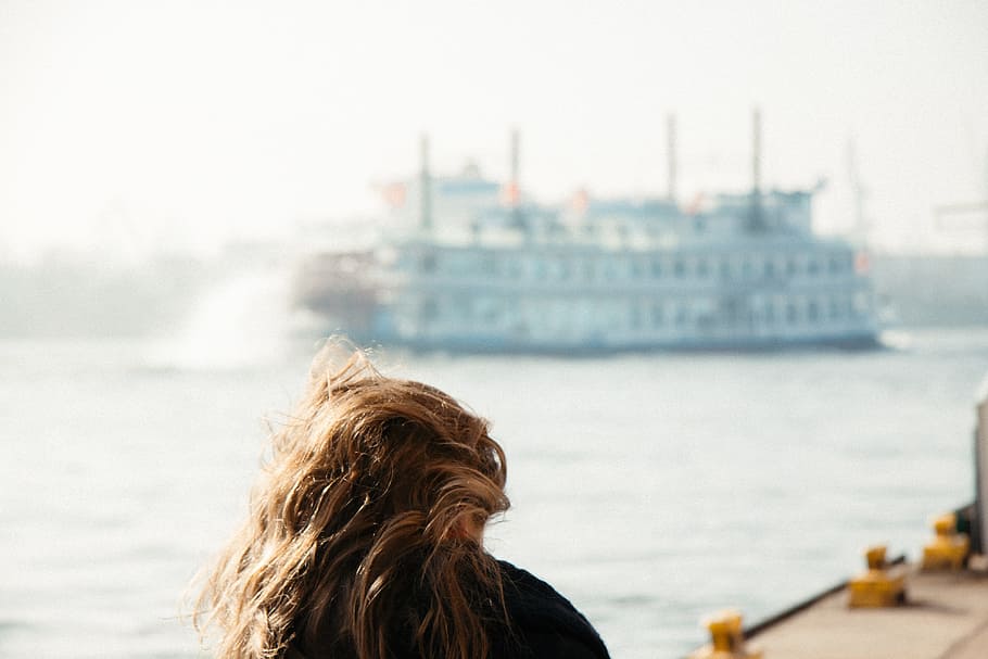 Girl and ship, lifestyle, people, istanbul, bosphorus, sea, turkey - Middle East, HD wallpaper