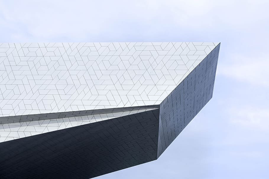 worm's eye view of gray concrete building, Amsterdams, Architecture HD wallpaper