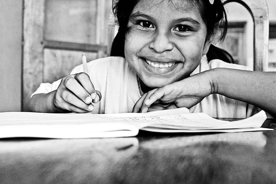 girl holding pen, student, school, learn, education, learning HD wallpaper