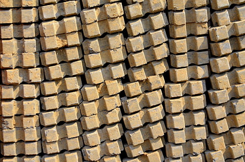 Bricks, Patio, Pavers, Stacked, patio pavers, landscape, building materials HD wallpaper