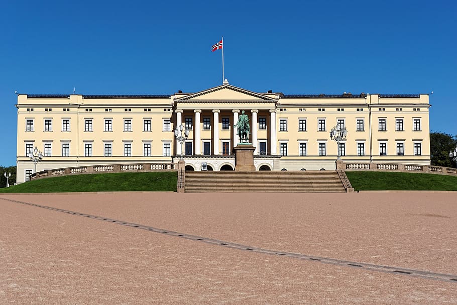 Royal Palace, Osla Norway, Oslo, Royal Castle, travel, king house, HD wallpaper