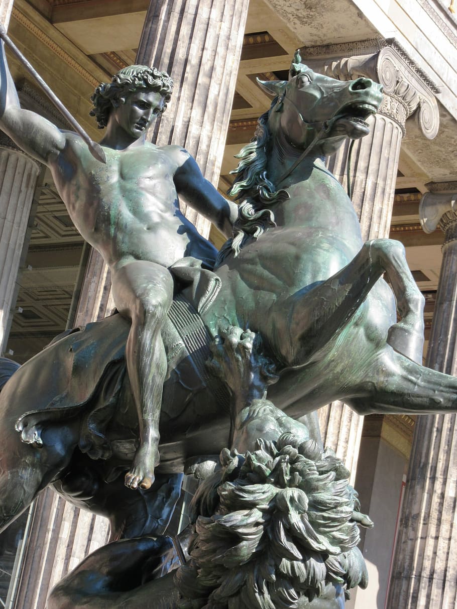 Statue, Berlin, Germany, Monument, architecture, historic, classical HD wallpaper