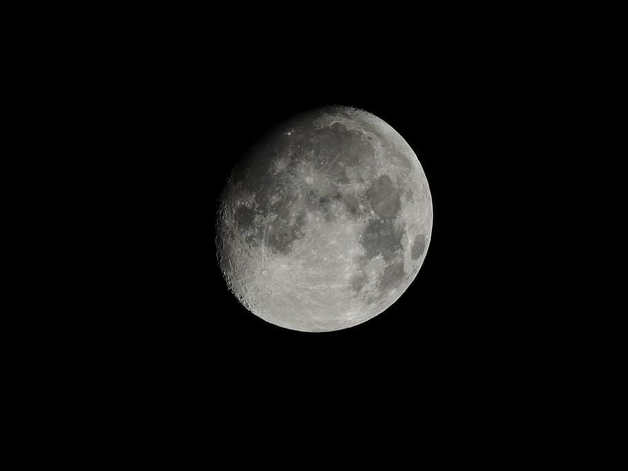 Moon, Moonlight, Astronomy, Space, night, moon surface, nature HD wallpaper