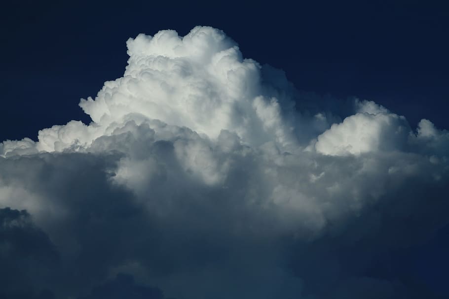 white clouds under blue skies, cloudy skies, sky, cloud - sky HD wallpaper