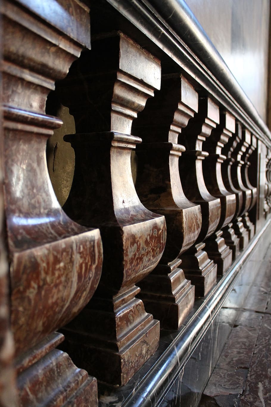 perspective, marble, repetition, style, classic, row, elegance HD wallpaper